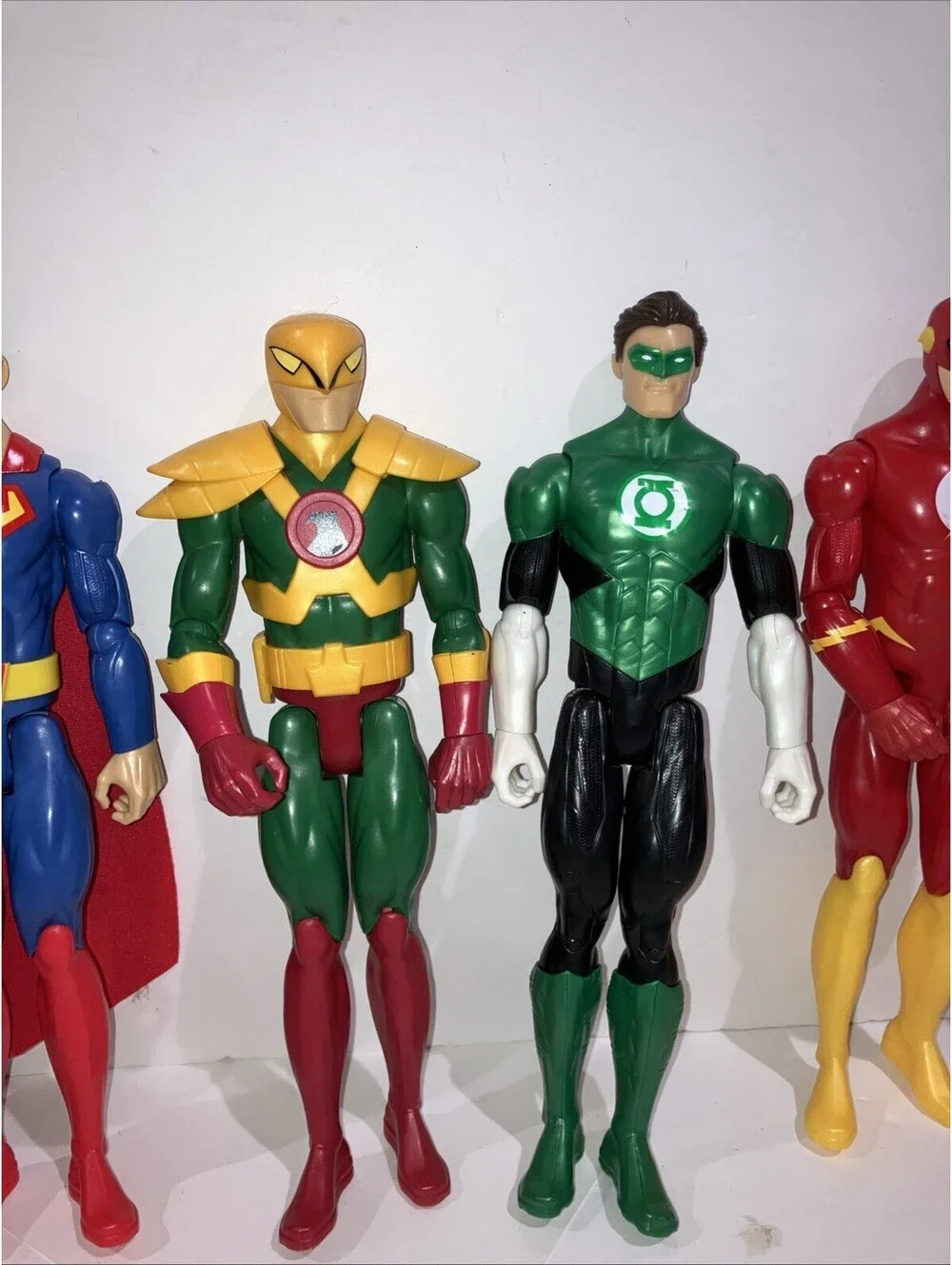 Lot (6) Action Figures DC Justice League Animated 2016 Flash, Lantern, Hawk LOOK